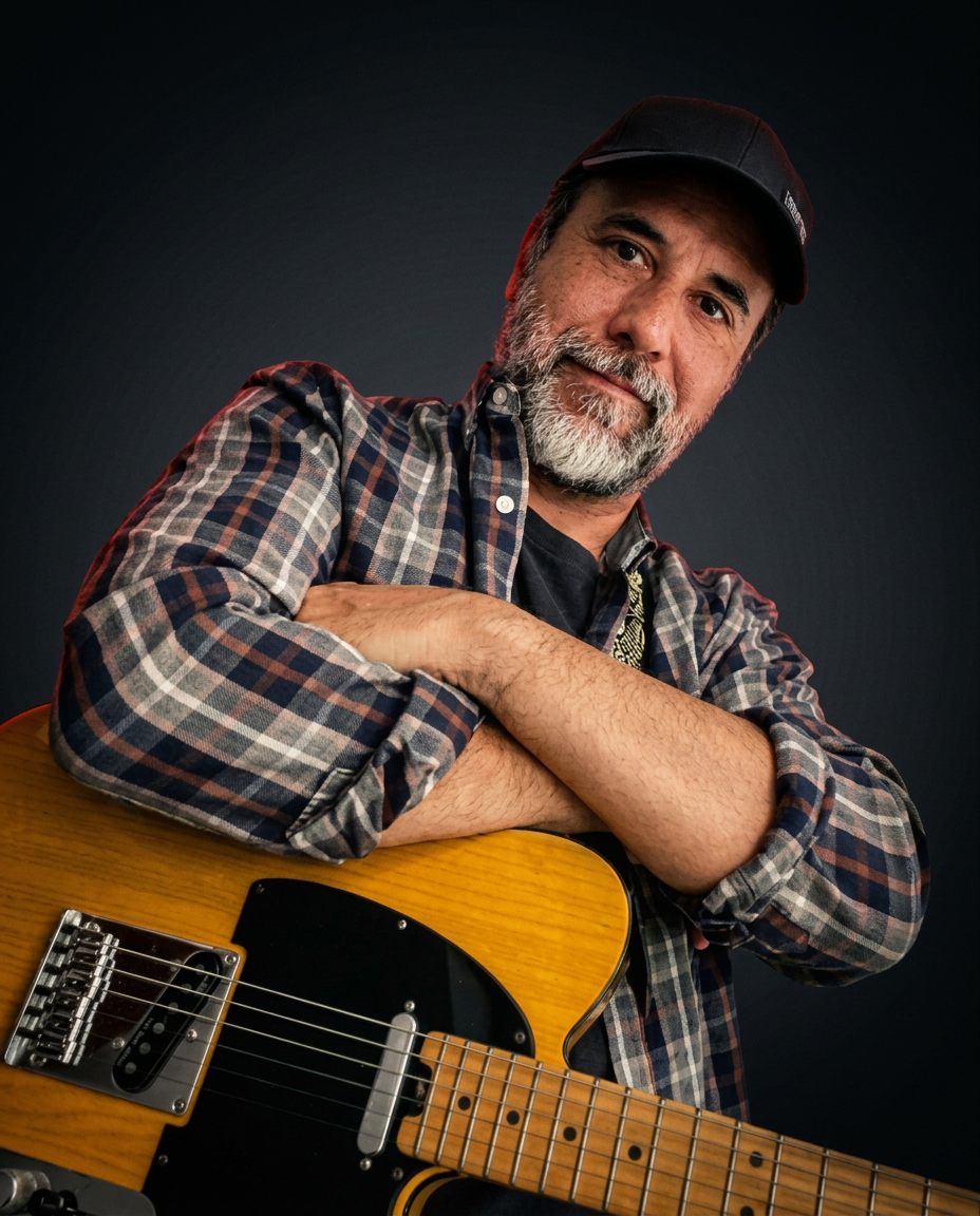 Raúl Fernández-Dávila con su guitarra